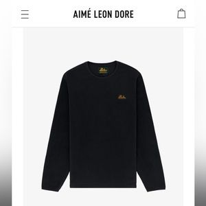 Aimé Leon Dore navy fleece crew neck tshirt